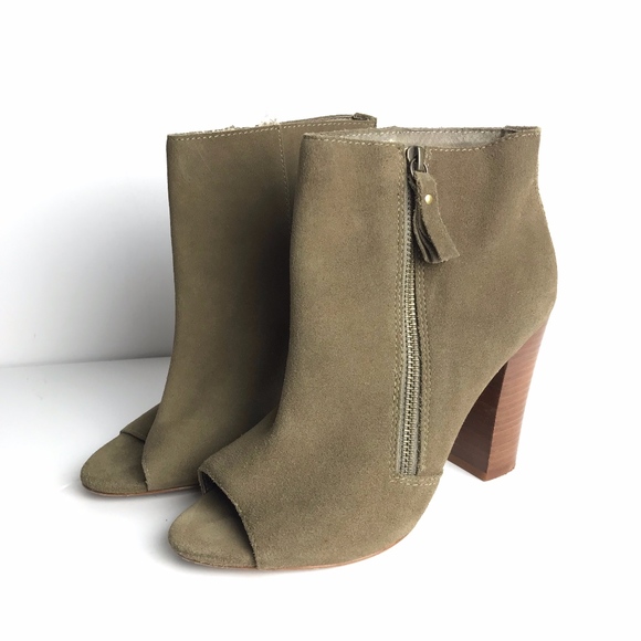 Zadig & Voltaire Peep Toe Suede Ankle Boots Sz 7 - Picture 1 of 7